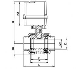 aktüatörlü vana teknik resim 256x256