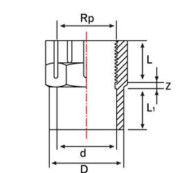 İçten Dişli Redüksiyonlu Adaptör 256x256
